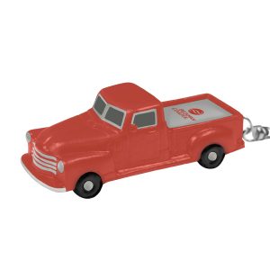 DLK 1950's Pickup Truck Style Stress Reliever Key Chain - Red