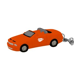 DLK Convertible Muscle Car Style Stress Reliever Key Chain - Red